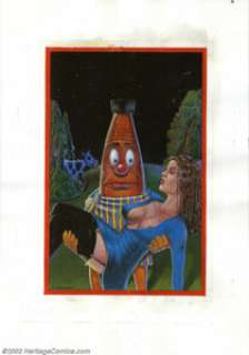 Scott Musgrove - Original Illustration (undated). Weird, wild painting by Scott Musgrove. Measures 12" x - | Heritage