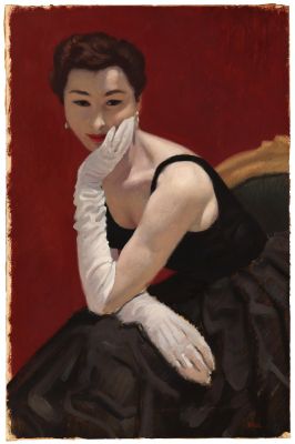 Cuvelier | Portrait de femme, illustration à l’acrylique… | AZ auction