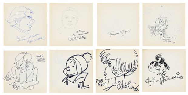 Collectif | Carnet de dédicace réalisé entre 1982 et 1984… | AZ auction