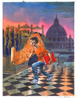 Sinisa BANOVIC - Illustration originale Ã  l‘aquarelle et gouache pour une couverture de livre