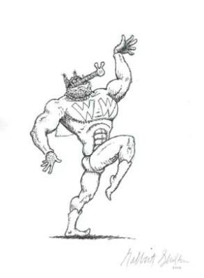 Gilbert Shelton | Wonder Wart-Hog – Super-Phacochère prend la pose | La Galerie de la Bande Dessinée