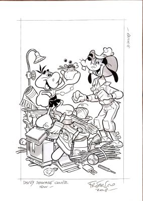 Andrea Freccero | Fedtmule og Alfa-Beta (2018), cover art | ComicArt.dk