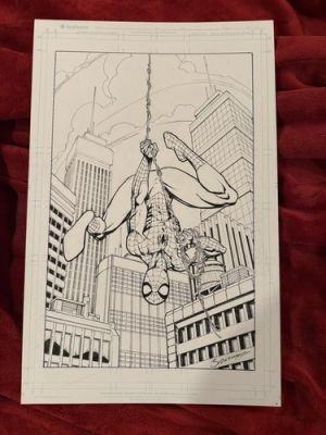 Mark Bagley 11x17 Spider-Man Backgrnd Original Art Sketch Marvel Ink Pencl Board | eBay US (Buy It Now)