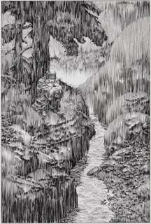 Bernie Wrightson signed original Frankenstein published plate of "Dr. Frankenstein" in the rain. | Profiles in History