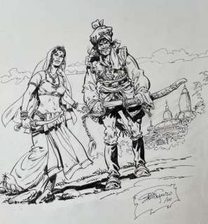 Fenzo Stelio/Amar Signh. Dessin original réalisé p… | Dagoty