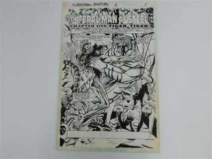 Original Comic Book Art - Superman Annual Splash & Title Page | Bodnars Auction