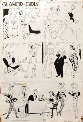 Don Flowers | Glamor Girls Sunday 05-11-1958 | ComicArt.dk