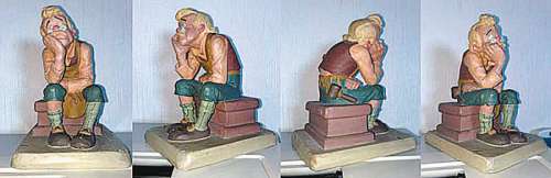 Pinocchio Studio Walt Disney, 1940. Très rare modèle en plÃ¢tre de Gepetto | Rossini