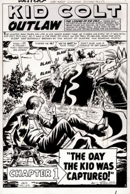 Jack Keller - Gunsmoke Western #64 Complete 13 Page Marvel Cover Story with 2 Full Splashes, Titled: ‘The Day the Kid Was Captured!‘ Large Art - 1960