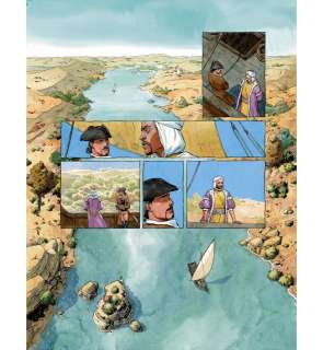 LUIGI CRITONE (NÉ EN 1971) - Lot #36 - Le Scorpion, sc.Desberg Tome 14, La tombe d’un Dieu (2022) Planche n°5 Aquarelle et gouache sur papier Signé 50 x...