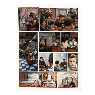 OLIVIER BERLION (NÉ EN 1969) - Lot #220 - Agata. Tome 2, Broadway. Planche n°46. Technique mixte, signé 42,8 x 32,4 cm