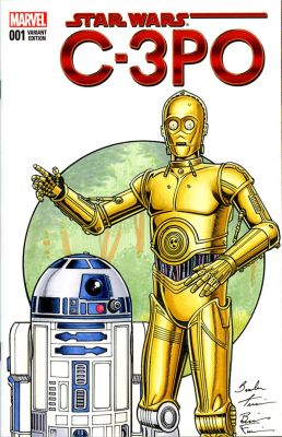 Brendon and Brian Fraim - Star Wars C3PO & R2-D2 Sketch Cover