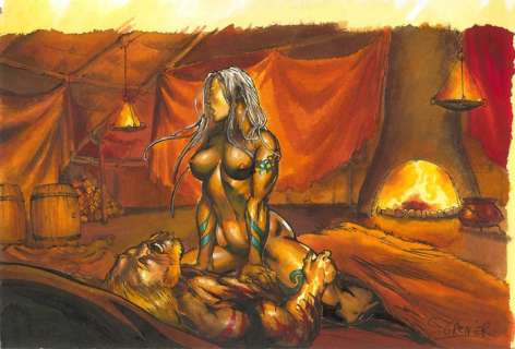 Grenier, Sébastien - Illustration aquarelle couleur - Case Arawn T.1 | Catawiki