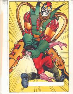 Dave Meikis, John Kalisz, Rags Morales | Hourman #19 P.22 Color Guide Art - Future Hourman Imposter (Amazo) Kills Snapper End Page Splash - 2000 | Anthony’s Comic Book Art