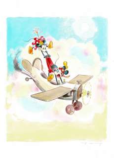 Fernandez, Tony - Original Painting - Mickey & Minnie’s Aircraft Adventure | Catawiki