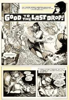 EXCEPCIONAL Y MUY DIFICIL PÃGINA ORIGINAL SPLASH PAGE DE RAMON TORRENTS PARA REVISTA VAMPIRELLA