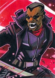 Charles Holbert, Jr | Blade Sketch Card - Spider-Man Art Drop Wesley Snipes | TDArt