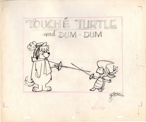 Dick Bickenbach | Touche Turtle And Dum-Dum Title Card Layout | Graphic Collectibles
