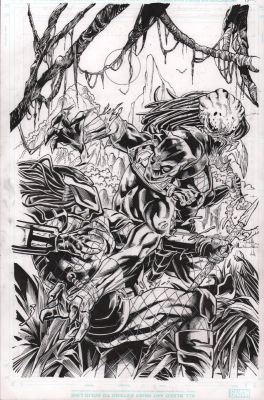 Jay Leisten | Predator Kills the Marvel Universe #4 Cover Art - Black Panther - 2025 | Anthony’s Comic Book Art