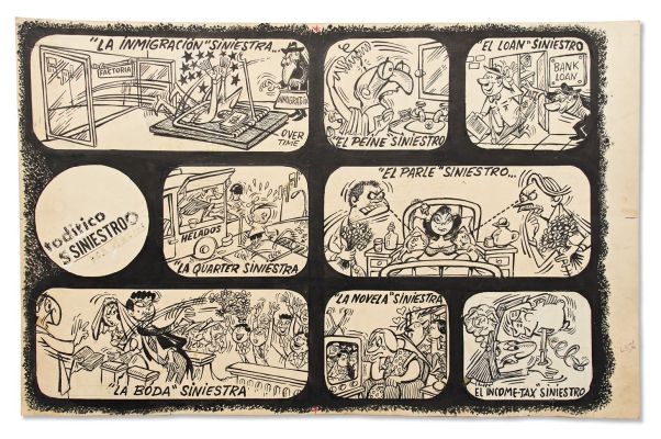 Antonio Prohias | Prohias - Absolutely All Sinister Sunday - 8 Gags - Immigration / Weddings - Birth of Spy Vs Spy | Cool Lines Art