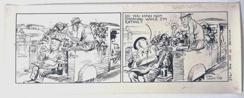 Stan Cross, Australia (1888-1977), One Original Comic Strip, Ink, Pencil & White Out Fluid on Paper | misc / divers