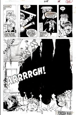 Sal Buscema | Spectacular Spider-Man #208 P 22 Splash (5 Dead Bad Guys Hanging From Hooks!) 1993 | Romitaman