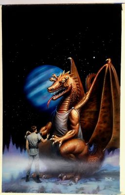 Bob Larkin | ’The First Lensman’ Large Published Science Fiction Cover Painting (1981) | Romitaman