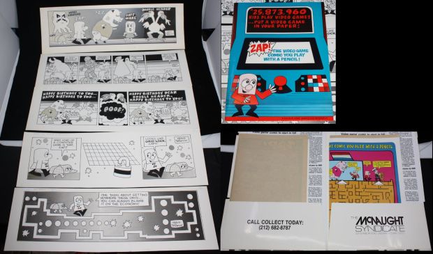 Tony Tallarico | ’Zap! the Video Game Comic’ Lot - Includes Oa Strips & Folder with Production Materials | Anthony’s Comic Book Art