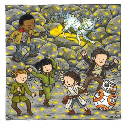 Jeffrey Brown | Rey And Pals Page Save the Last Jedi | Scott Eder