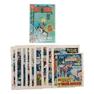 Lot #257 : DC Comics No. 341 with Adrienne Roy Hand-Coloured "The Ghost of Wayne Manor" Interior Colour Guides / BATMAN COMICS