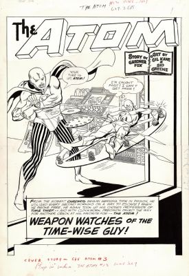 Gil Kane Sid Greene | The Atom #13 P 1 Splash (Atom Battles His Greatest Super-Villain: ’Chronos’) Large Art - 1964 | Romitaman