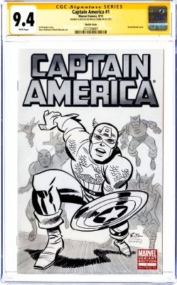 Bruce Timm | Captain America #1 Sketch Edition (Jack Kirby Avengers #4 Cover Homage All Drawn!) 2022 | Romitaman