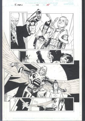 Leinil Yu Mark Morales | Superb Leinil Yu X-Men # 101 Page - Splashy Multi-Character Art Issue X-Men # 101 Page 15 | Koch Comic Art