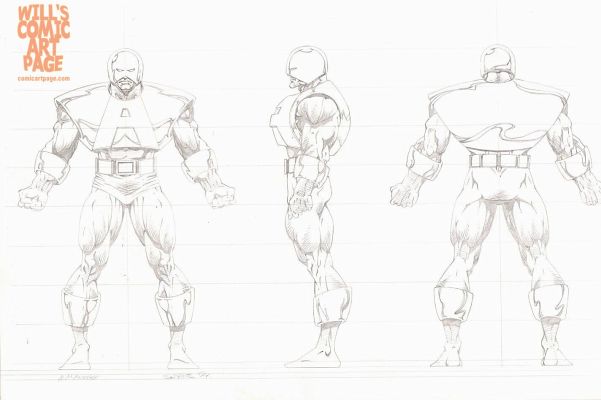 Bart Sears | Toy Biz X-Men: Brotherhood of Evil Mutants ’Avalanche’ Toy Box Art Design (Toy Biz, 1995) | Will’s Comic Art Page