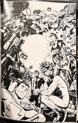 Chris Samnee - New History of the DC Universe #3 Cover Original Art