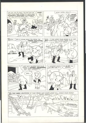 Warren Kremer | Kremer Richie Rich Large Art - Richie Fends Off 2 Con Men Issue Richie Rich Page 3 | Koch Comic Art