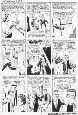 Steve Ditko | Ditko, Steve - Amazing Spider-Man #6 Large Pg 6, Spidey Vs Jjj, Spidey Into Peter Parker W/ Glasses, Betty 1963 At Oax 2026 | Cool Lines Art