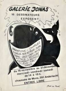 Bob De Moor. Dessin original illustrant une baleine… | Dagoty