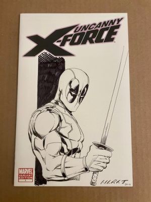 Marat Mychaels Original Deadpool Sketch SIGNED Uncanny X-Force #1 Blank Marvel | eBay US (Buy It Now)