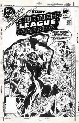 Dick Dillin | Dillin, Dick - Justice League of America #145 Cover, Superman & Phantom Stranger Killed By Count Crystal (First App.), Rutland Vermont Story 1977 | Cool Lines Art