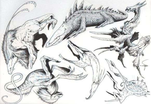 Pellet Philippe | Illustration 11 Ã  l’encre de Chine pour le Codex d’Opale | Galerie Napoléon