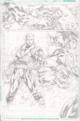 Ed Benes | Guy Gardner Green Lantern & Red Lantern Splash P.20 - Need Issue | Anthony’s Comic Book Art