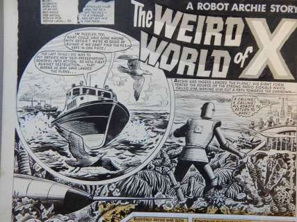 Kearon, Edward - Original page - Robot Archie - Robot Archie in The Weird World of X - (1964) | Catawiki