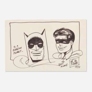 Bob Kane, Batman and Robin Original Art (1974) | Landry Pop Auctions