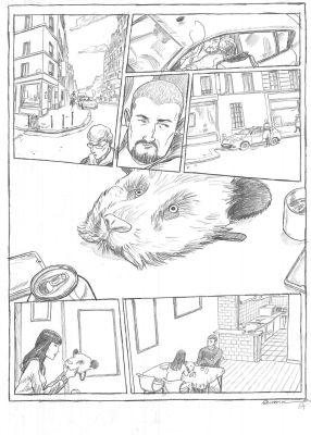 Pontarolo Frédéric | Planche Originale 64 de Impact au crayon sur papier | Galerie Napoléon