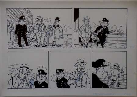 Morjaeu, Luc - Originele halve pagina (stroken 15 t/m 16 - plaat 4 B) - Suske en Wiske - Sterrenrood - (2014) | Catawiki