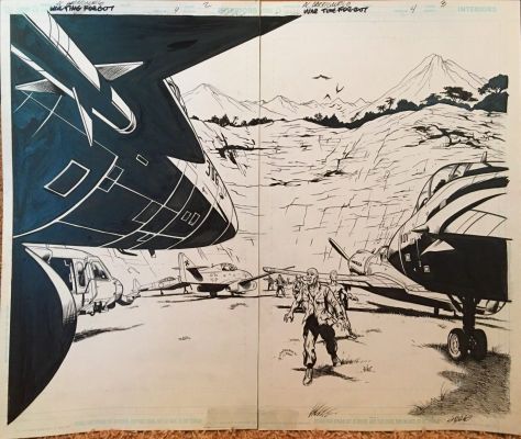 The War That Time Forgot #4, pg. 2-3 Al Barrionuevo & Jimmy Palmiotti – Original Art | PaperFilms