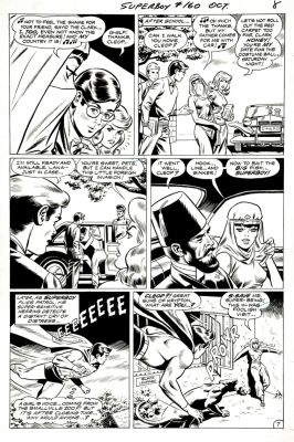 Bob Brown, Wally Wood | Superboy #160 P 7 (Awesome Wally Wood Inks! Superboy with Lana Lang & Another Babe!) 1969 | Romitaman