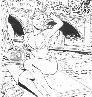 Meynet, Felix - Dessin original - Paris Plage | Catawiki