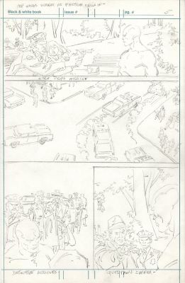 John Buscema | John Buscema / Stan Lee - Marvel Epic Illustrated Mag #2 Silver Surfer Vs Cops - Unused Pencil Pg 5 1980 | Cool Lines Art